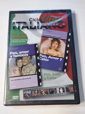 Pan Amor y Fantasia + Y Celos Lina Lollobrigida DVD Español Italiano Nuevo Am - Imagen 1 de 4