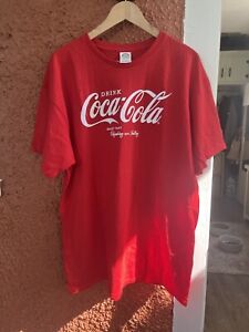 COCA-COLA MEN'S RED T-SHIRT SIZE XL AND 100% Cotton COKE!