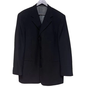 Givenchy Monsieur Black Worsted Wool Blazer Sport Coat Jacket Textured Size 42R - Picture 1 of 10