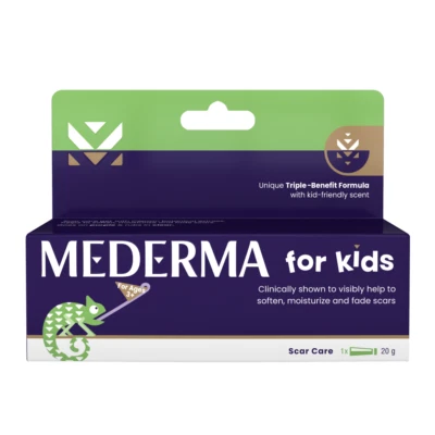 Mederma for Kids – Scar Care Cream – Goes on Purple, Rubs in Clear 20g - Image 1 of 4
