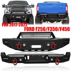 Front/Rear Bumper W/Winch Plate For 2017-2022 Ford F250/F350/F450 Super Duty - Picture 1 of 19