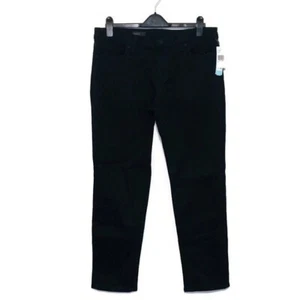 Pantaloni donna Kut from the Kloth neri gamba dritta Petite taglia 14P 14 corti nuovi con etichette - Foto 1 di 9