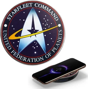 Star Trek Illuminating Wireless Charger with Built-in Backup Battery Pack - Picture 1 of 6