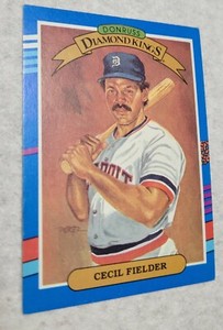 1991 Donruss Diamond Kings Cecil Fielder Error Baseball Card #3 Detroit Tigers
