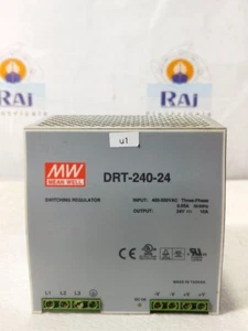 MEAN WELL DRT-240-24 POWER SUPPLY SWITCHING REGULATOR THREE PHASE INPU 440-24VDC - Picture 1 of 7
