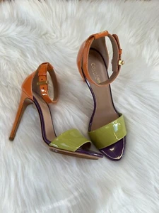 CALVIN KLEIN COLLECTION ITALY Pink Strappy SANDALS HEELS US 6.5 size EU 37 - Picture 1 of 7