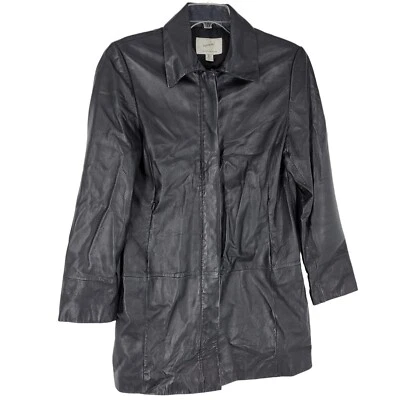 Jacqueline Ferrar Black Genuine Lambskin Leather Jacket Womens Size Medium - Image 1 of 3