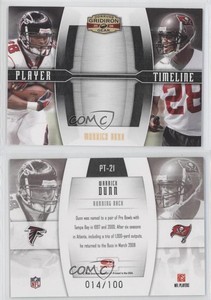2008 Donruss Gridiron Gear Player Timeline Gold /100 Warrick Dunn #PT-21