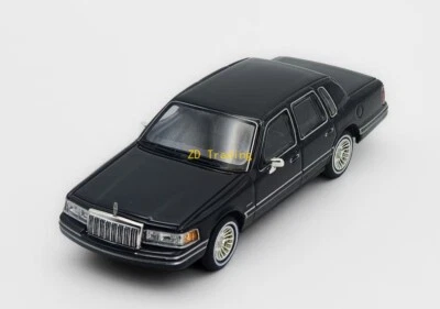 ZD MK 1:64 Negro HEC Lincoln Town Car Lujo Sedán Modelo Diecast Metal Car BN Foto 1 de 4