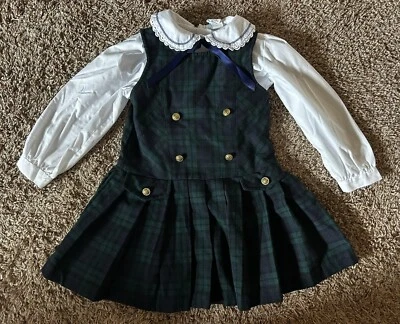 Vestido vintage a cuadros para niñas talla 5 Foto 1 de 4