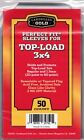 10 X 50 = 500 Perfect Fit Sleeves for 20-55 PT Regular 3 X 4 Top-Loaders CBG