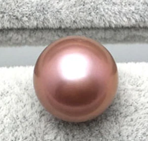 Enorme 16mm Natural Mar del Sur Oro Genuino Rosa Redonda Suelta Perla Sin perforar 10288 - Imagen 1 de 2