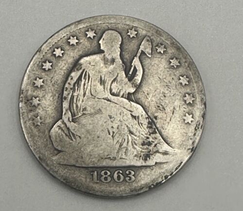 1863 S Seated Liberty Half Dollar