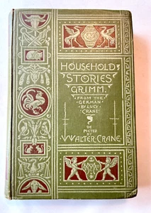 1882 GRIMMS FAIRY TALES FIRST ED~ SNOW WHITE~ SLEEPING BEAUTY ~ WALTER CRANE ART - Picture 1 of 17