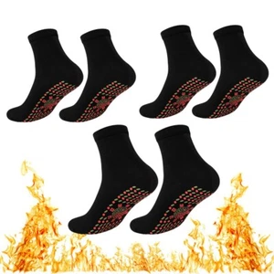 3 Pairs Heated Socks Tourmaline Self-heating Magnetic Comfortable Winter Warm - Picture 1 of 3