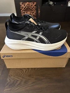Asics Gel-Nimbus 27 Black/Lake Grey Standard Width Men Size 11 Brand New - Picture 1 of 6