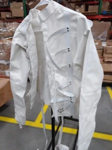 L Asyl Zwangsjacke Zwangsjacke Kostüm Body Harness Armbinder Clubwear  - Bild 1 von 7