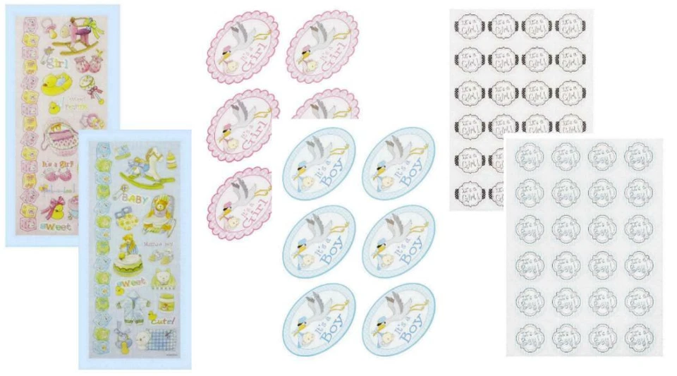 Sticker Baby Geburt Taufe Kindermotive Girl Boy Hobbyfun  - Bild 1 von 1