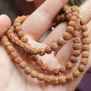 100% natural Bodhi ,Tibetan Buddhist Prayer 108 mala Beads Rudraksha 6 MM Seed - Picture 1 of 2