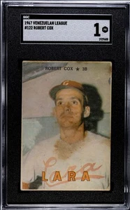 1967 Topps venezolano Robert Cox novato SGC 1 #122 A - Imagen 1 de 3