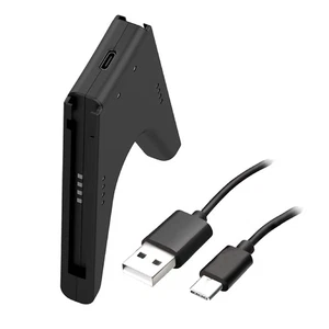 Black V Shape Charging Grip Replacement For Nintendo Switch JoyCon Controller d - Picture 1 of 13