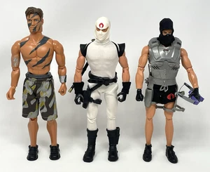 3 Vintage 12" GI Joe Cobra Action Figures - Firefly, Storm Shadow & Max Steel - Picture 1 of 7