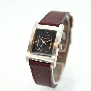 Vestal Electro Women's Tank Watch 24mm Rectangle Black Dial Brown Leather Strap - Picture 1 of 20