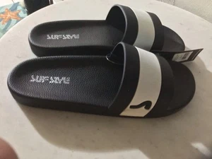 Black Slides Surfstyle Size 11 Mens New With Tags - Picture 1 of 18