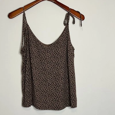 Camiseta sin mangas Abercrombie Fitch talla XL leopardo animal fluida correa de espagueti Foto 1 de 4