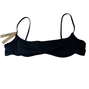SKIMS Micro Scoop Swim Bikini Top Size XL NWT Onyx Black - Picture 1 of 8