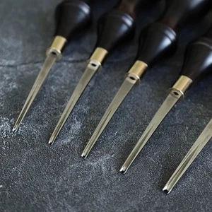 High Quality Leather Edge Beveler Trimming Tool DIY Hand Craft Ebony Wood Handle - Picture 1 of 6