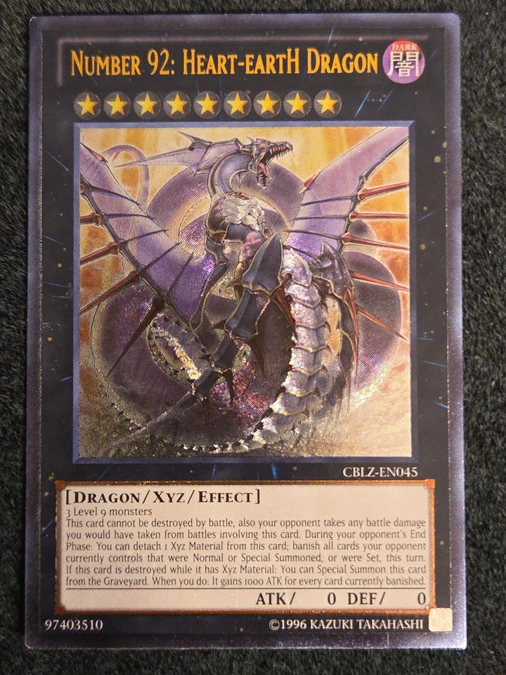Yugioh! VLP Number 92: Heart-eartH Dragon - CBLZ-EN045 - Ultimate Rare - Unl - Image 1 of 1
