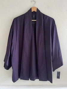 Natori NWT Purple Kimono Top Loungewear Robe One Size Classy Elegant - Picture 1 of 10