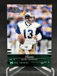Playoff Prestige Xtra Points 2002 verde #136 Kurt Warner #/150 Rams SN - Imagen 1 de 2