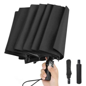 Large Strong Rain Windproof Umbrella Portable Auto Open Travel Folding Umbrella - Picture 1 of 11