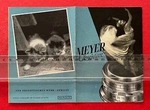 DDR Reklame Prospekt Meyer Optik Görlitz 1954 Objektive Primoplan ( F22201 - Bild 1 von 4