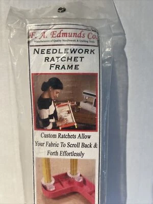 Needlework Ratchet Frame F.A. Edmunds Co Complete 18"Cross Stitch Needlepoint - Image 1 of 4