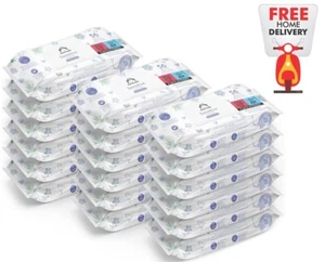 Sensitive Unscented Baby Wipes, 1008 Count (18 Packs of 56) Fast Delivery - Picture 1 of 9