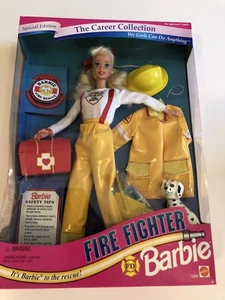 Vintage Fire Fighter Barbie Doll Career Collection 1994 Special Edition NRFB  - Picture 1 of 12