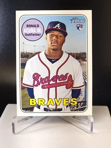 2018 Topps Heritage - Ronald Acuna Jr. - Rookie RC #580 - Atlanta Braves - Picture 1 of 3