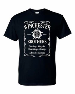 Supernatural Winchester Brothers Series Whiskey Style Unisex T-Shirt TV SERIES - Picture 1 of 2