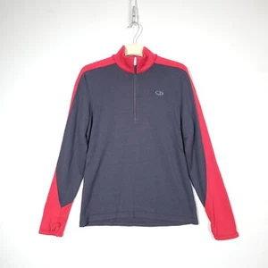 Icebreaker Sport 320 Pure Merino Sweater 1/3 zip Womens size L - Picture 1 of 8