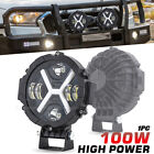 7'' Black LED Pods Work Light Bar Round Driving Fog Headlight Truck Off Road US