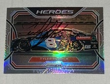 Tyler Reddick 2021 PANINI PRIZM HEROES DAYTONA 500 NASCAR CUP SERIES signed card