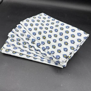 Williams Sonoma Quilted Marseille Napkins S/7 French Paisley Blue & White - Picture 1 of 5