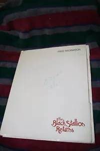 THE BLACK STALLION RETURNS 1982 Kit de prensa 10 fotos - Notas de lanzamiento - Imagen 1 de 10