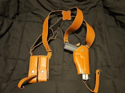 Leather Shoulder Holster Fit Glock 1911 Shoulder Holster for Concealed Carry NEW - Image 1 of 4