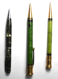 Lotto 3 pezzi matite meccaniche Parker vintage marmo verde - Foto 1 di 3