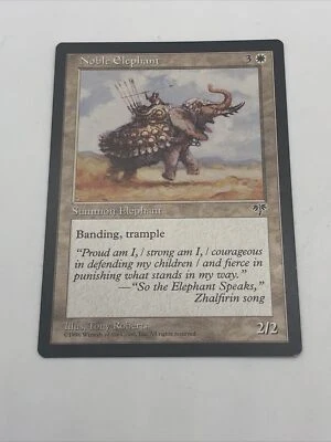 Magic The Gathering  Noble Elephant Mirage Common Creature Vintage - Image 1 of 4