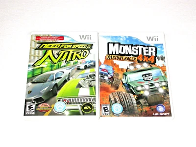Nintendo Wii Need for Speed Nitro & Monster Stunt Racer 4X4 Car Racing Game Manu - Image 1 of 4